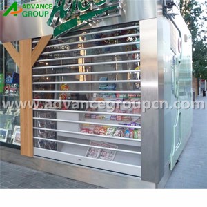 Commercial transparent plastic roller shutter for cabinet door