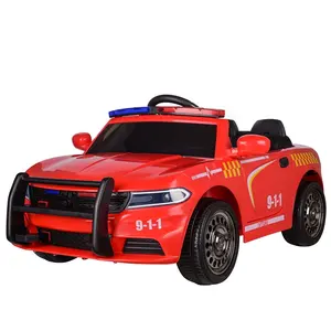 Hot Battery operated children ride on toy police car with alarm lights 2.4G R/C 12V