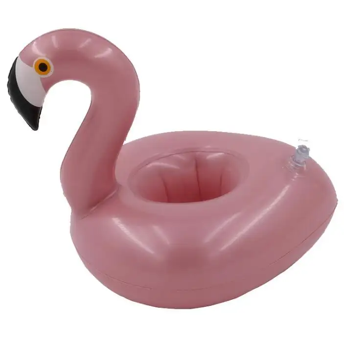 Hot Selling Flamingo Inflation Cup Holder Floaty PVC Swimming Drink Water Holder on Wholesale