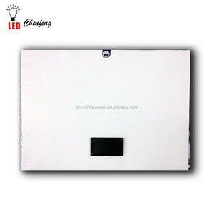 Pintura de parede iluminada no natal, no inverno, jardim, ponte, cidade, quadro com luzes led, arte para férias - Product Image 5