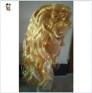 <span class=keywords><strong>Perruque</strong></span> synthétique pour homme adulte, style <span class=keywords><strong>rock</strong></span> des années 80, mulet blond, HPC-1188 - Product Image 2