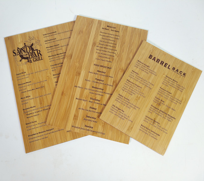 Деревянная доска под заказ бамбуковая Деревянная Карта меню