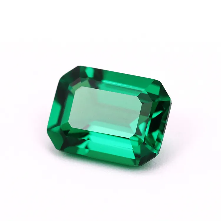Gema de cristal verde de calidad AAA, nano Cristal, <span class=keywords><strong>Esmeralda</strong></span> cortada, gemas verdes sueltas