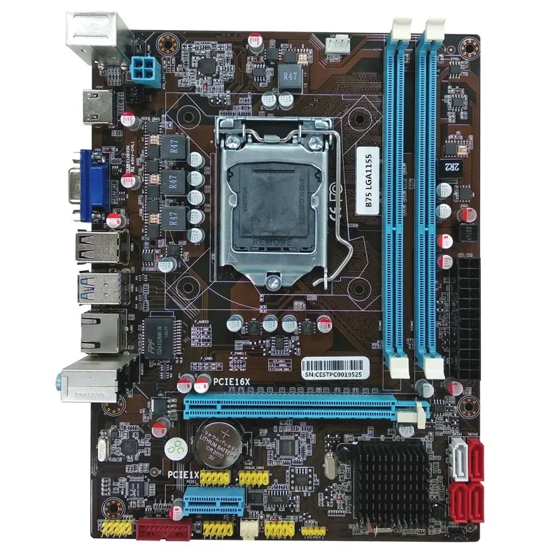 Di vendita caldo del USB 3.0 SATA 3 VGA HDMl Gigabit PCIE 3.0 Scheda Madre B75 1155