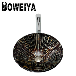 Boweiya Cheap Sanitary Ware Portable Round Hand Glass Vessel <strong>Wash</strong> <strong>Basin</strong> <strong>Price</strong> in <strong>Bangladesh</strong> <strong>Wash</strong> <strong>Basin</strong> Cabinet Manufacturers