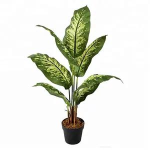 ผู้ผลิต-ขายตรง1.0เมตรตกแต่งพลาสติกเทียม Dieffenbachia/เอเวอร์กรีนต้นไม้