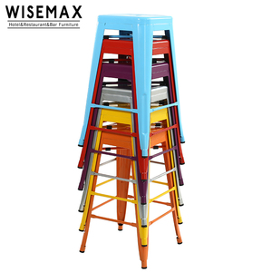 Meubles WISEMAX <span class=keywords><strong>moins</strong></span> <span class=keywords><strong>cher</strong></span> prix revêtement en poudre vente en gros chaise de salle à manger industrielle salon chaise de restaurant en métal empilable - Product Image 6