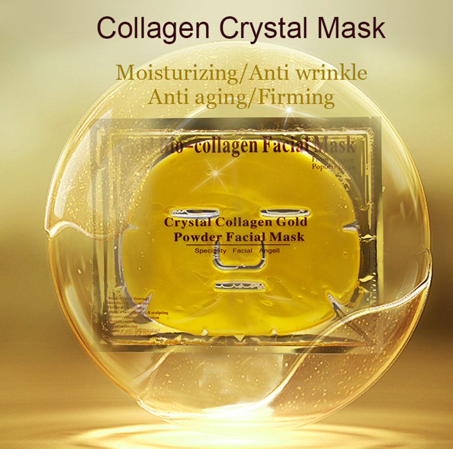 Gold Collagen Gesichtsmaske | Anti-Aging Maske Mit Bio-Collagen | 5 Stück Packung