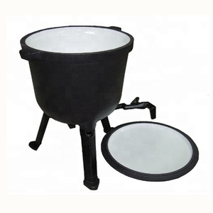 Olla <span class=keywords><strong>grande</strong></span> <span class=keywords><strong>de</strong></span> <span class=keywords><strong>hierro</strong></span> fundido <span class=keywords><strong>de</strong></span> tres patas para acampar, <span class=keywords><strong>Caldero</strong></span> <span class=keywords><strong>de</strong></span> bruja - Product Image 3