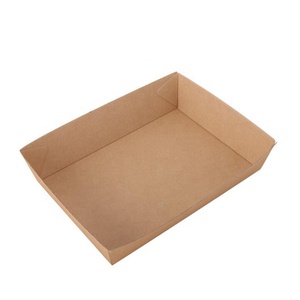 Corrugated cardboard kraft trays for food