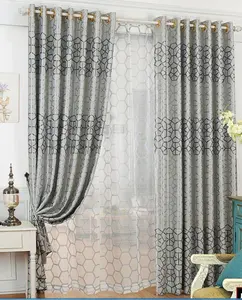 Roman blind jacquard ผ้าม่านออกแบบขายส่งต่ำ MOQ blackout ผ้าม่าน