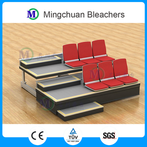 Grada Telescópica MCTB-304F Zhen con Asientos de Respaldo Bajo para Gimnasio Interior, Gradas para Espectadores - Product Image 2