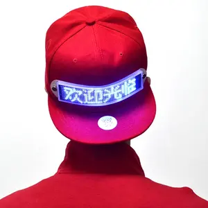 LED Display Flashing Hats Display Screen Advertising Cap Glowing Gifts LED  Lights Cap for See a Friend Block out The Sun Window Shopping at Night -  China Hip-Hop Flash Cap and Bluetooth