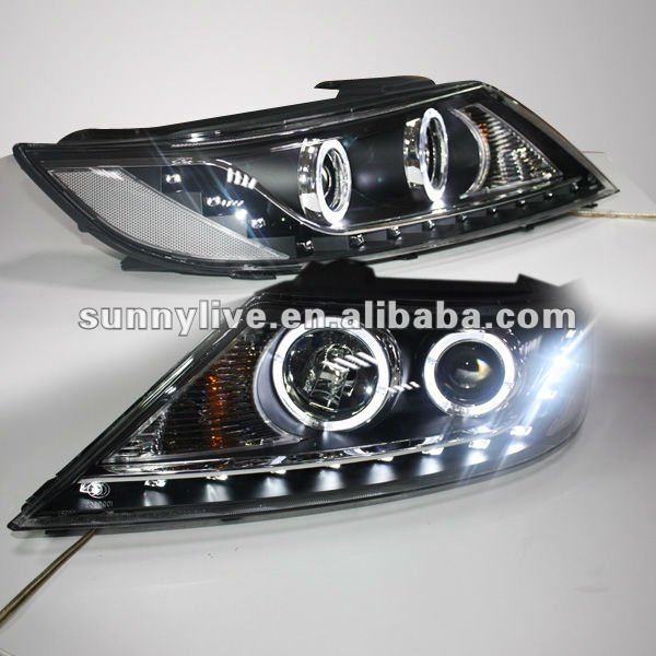 2009-2012 LED Angelo Occhi Testa Della Lampada per Kia Sorento