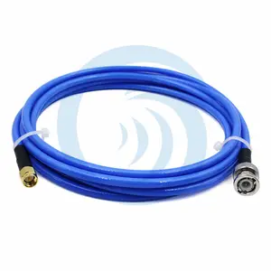 Hot sale 50ohm customized blue RG142 BNC male to SMA male double shield special soft cable