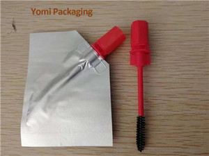 Individuell bedruckte Muster Beutel Verpackung Kosmetik auslauf beutel mit Pinsel für Mascara Lip gloss - Product Image 5