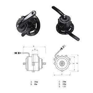 CE Cảm Biến Mô-men Xoắn Trung Tâm Ebike Kit 36V 250 Wát Mid Drive Crank Kit Xe Đạp Điện Chuyển Đổi Kit Với 36V 10ah Pin Lithium