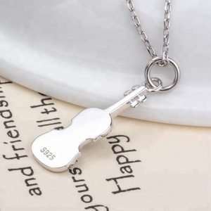 Collar con Colgante de Violín de Plata de Ley 925 con Esmalte - Product Image 3