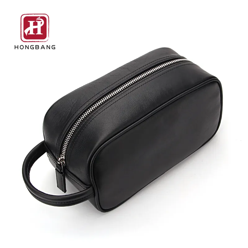 Travel cosmetic bag, toiletry bag , handmade high quality leather men wash bag customized