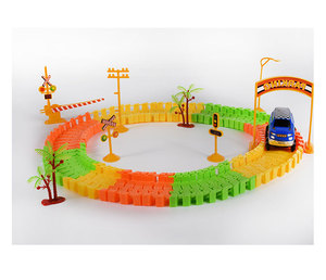 DIY niños plástico montar bloques juguete coche de carril de <span class=keywords><strong>la</strong></span> <span class=keywords><strong>pista</strong></span> para <span class=keywords><strong>la</strong></span> venta - Product Image 3