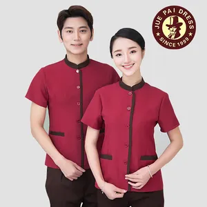 Uniforme <span class=keywords><strong>de</strong></span> travail d'hôtel personnalisé, costume d'été à manches courtes, uniforme <span class=keywords><strong>de</strong></span> service en chambre, vêtements <span class=keywords><strong>de</strong></span> travail pour les nettoyeurs - Product Image 1