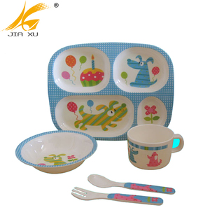 100% melamina bambini <span class=keywords><strong>set</strong></span> di stoviglie di alta qualità 4-sezione di piastra per bambini <span class=keywords><strong>set</strong></span> da cucina - Product Image 3