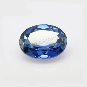 Popular good quality oval faceted cut jewelry making gemstone decorative sapphire #32 sapphire