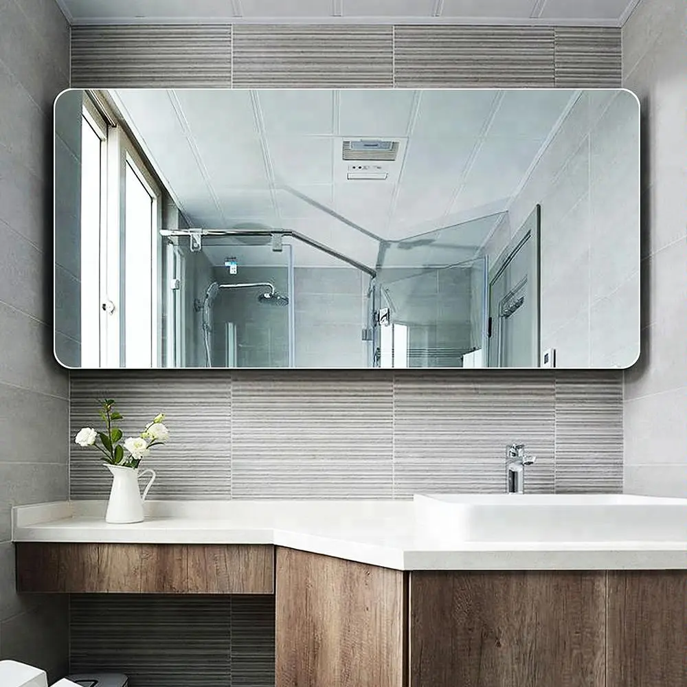 Индивидуальное плоское безрамное зеркало для ванной комнаты, настенное зеркало для ванной комнаты