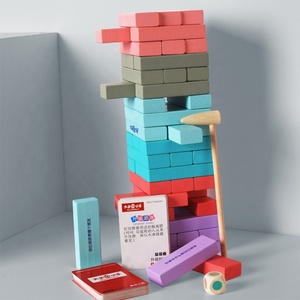 Personalized colorful block wooden tumbling tower <span class=keywords><strong>play</strong></span> block game - Product Image 5