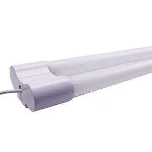 Lampu Tabung LED Kaca Plastik Langit-langit Terintegrasi Ganda, Lampu Tabung LED Kaca 4 Kaki 40Watt 4000LM T8 LED Tabung