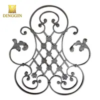 Forged Steel Wrought Iron Flower Panel, Easily Assembled