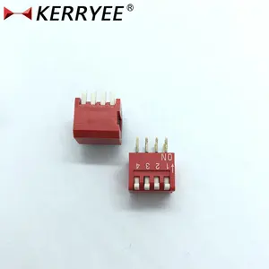 4P red piano switch socket DIP type white key 2.54mm