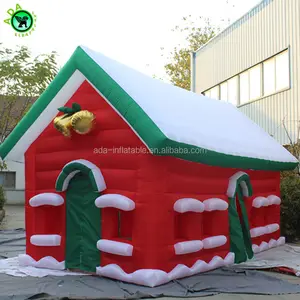 Custom Design 6M Lange Opblaasbare Kerst Huis Tent Voor Reclame Evenement ST974