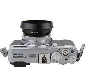Jjc LH-JX100 धातु लेंस हुड के साथ एक 49mm फिल्टर एडाप्टर fujifilm x100 के लिए