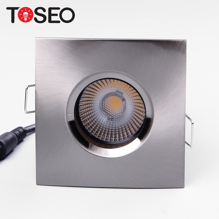 Fire Rated Commercial LED Recessed Downlights Square Anti Glare 11 Wattage