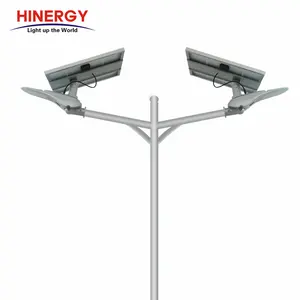 Hinergy户外IP65双臂半集成太阳能面板灯led路灯带杆