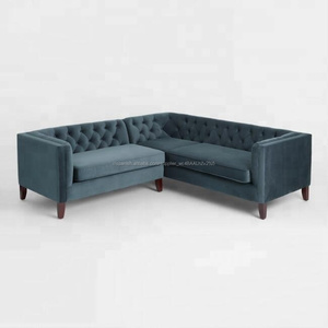 <span class=keywords><strong>2</strong></span> asiento tela salón chesterfield terciopelo soa muebles para el hogar - Product Image 5