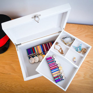 <span class=keywords><strong>2018</strong></span> OEDM สีขาวงานฝีมือไม้สนกล่องของขวัญที่มีฝาปิด - Product Image 3