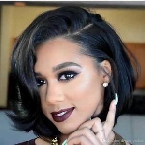 Peluca <span class=keywords><strong>de</strong></span> <span class=keywords><strong>Cabello</strong></span> Humano Diva1 150% Peruana con Frente <span class=keywords><strong>de</strong></span> Encaje, Estilo Bob Corto <span class=keywords><strong>Ondulado</strong></span>, sin Pegamento, <span class=keywords><strong>para</strong></span> Mujeres Negras con <span class=keywords><strong>Cabello</strong></span> <span class=keywords><strong>de</strong></span> Bebé - Product Image 3