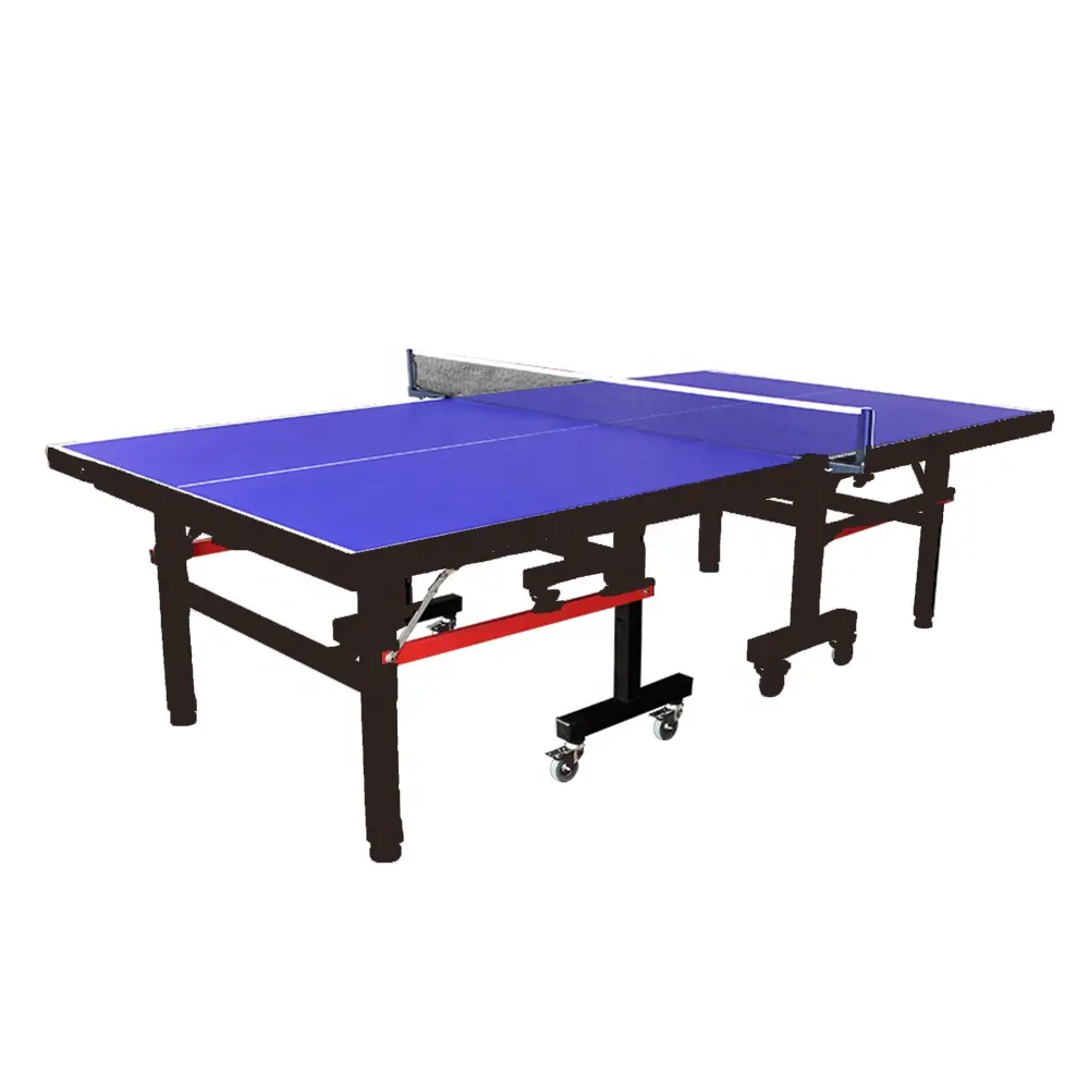 Patas plegables raqueta de tenis de mesa mesas de ping-pong de goma en venta