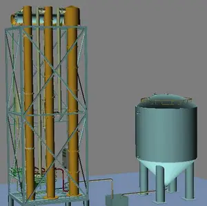 Colonna della torre di distillazione a riflusso del sistema di recupero dell'etanolo (dal 5% al 95% di alcol etanolo)