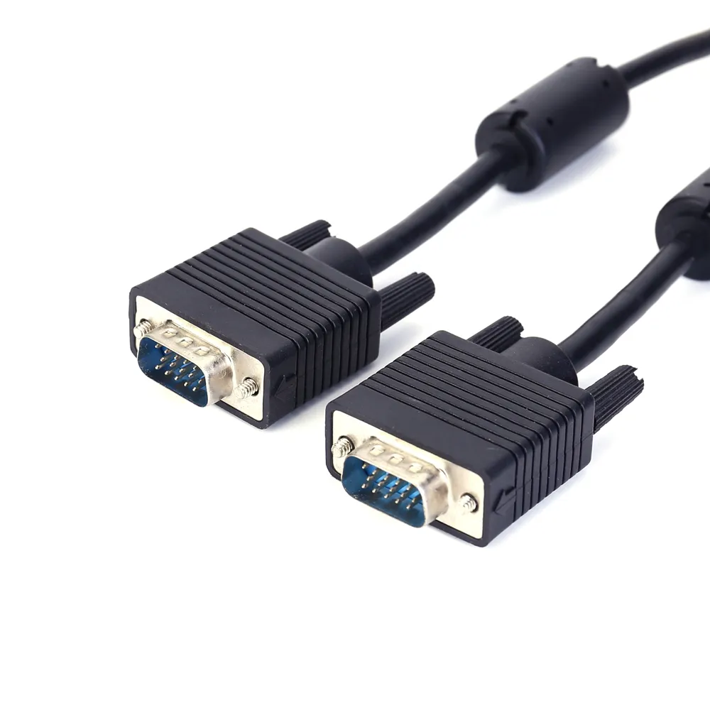 3.3ft 1M Factory Supply Standard HD 15-Pin High quality VGA to VGA 3+4 Monitor Cable Support 1080P