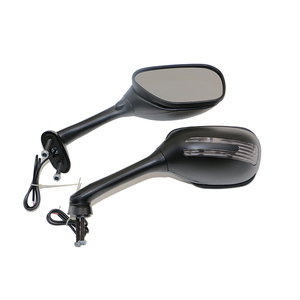 Pour SUZUKI Moto Arrière Rétroviseurs Noirs Avec Ambre LED Lumière Clignotants Pour GSXR 600/750 <span class=keywords><strong>1000</strong></span> - Product Image 1
