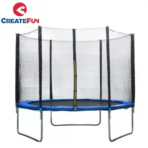 CreateFun Trampolin Taman Luar Ruangan Terbaik, Trampolin Bulat Profesional 8 Kaki 10 Kaki 12 Kaki dengan Tempat