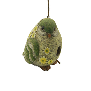 Encargo al por mayor polyresin poco acción colgante resina birdhouse - Product Image 4