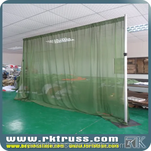 RK event wedding aluminum backdrop stand pipe drape/party events green chiffon drape background