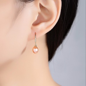 PAG & MAG di Lusso Elegante S925 Sterling Gancio In Argento Orecchino di Goccia Con UN Grande 7 millimetri <span class=keywords><strong>Orecchini</strong></span> di <span class=keywords><strong>Perle</strong></span> <span class=keywords><strong>Naturali</strong></span> per donne Dei Monili di Cerimonia Nuziale - Product Image 3