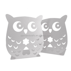 Modern Metal White Cheap Owl <strong>Bookend</strong> for Back to School - Product Image 1