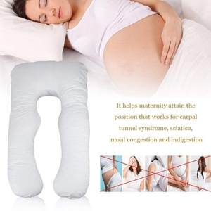 <span class=keywords><strong>Oreiller</strong></span> de remède pour tout le corps, coussin de grossesse en forme de U, plumes/<span class=keywords><strong>duvet</strong></span>, avec housse amovible, 1 pièce - Product Image 2