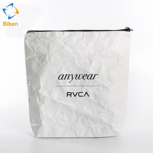Tas Dompet Tas Tangan Ritsleting Tyvek, Tahan Air dan Dapat Disetel dengan Cetak Khusus